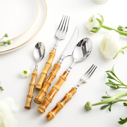 Bamboo Joint Handle Stainless Steel Cutlery