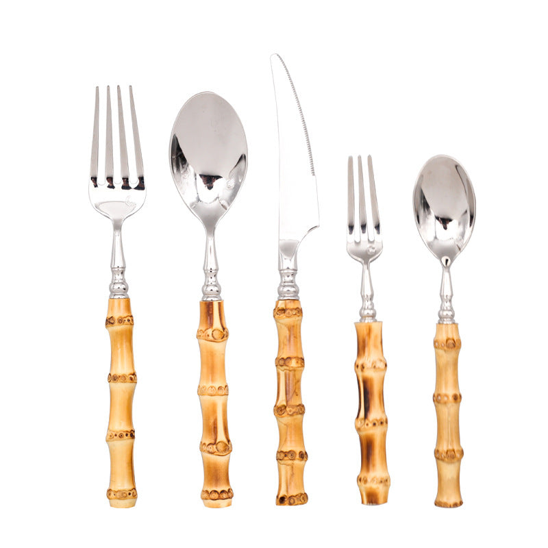 Bamboo Joint Handle Stainless Steel Cutlery