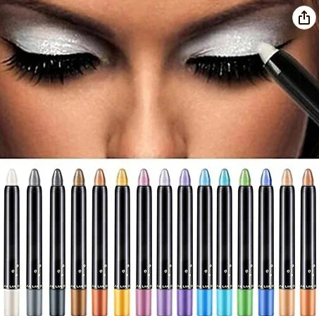 15 Color Highlighter Eyeshadow Pencil Slight Glitter Waterproof  Eye Shadow Eyeliner Pen