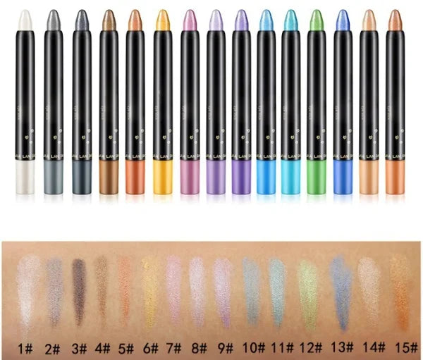 15 Color Highlighter Eyeshadow Pencil Slight Glitter Waterproof  Eye Shadow Eyeliner Pen