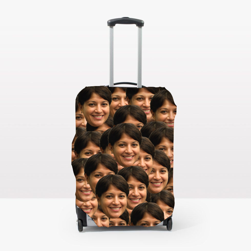 Big Face Personalized Suitcase Cover